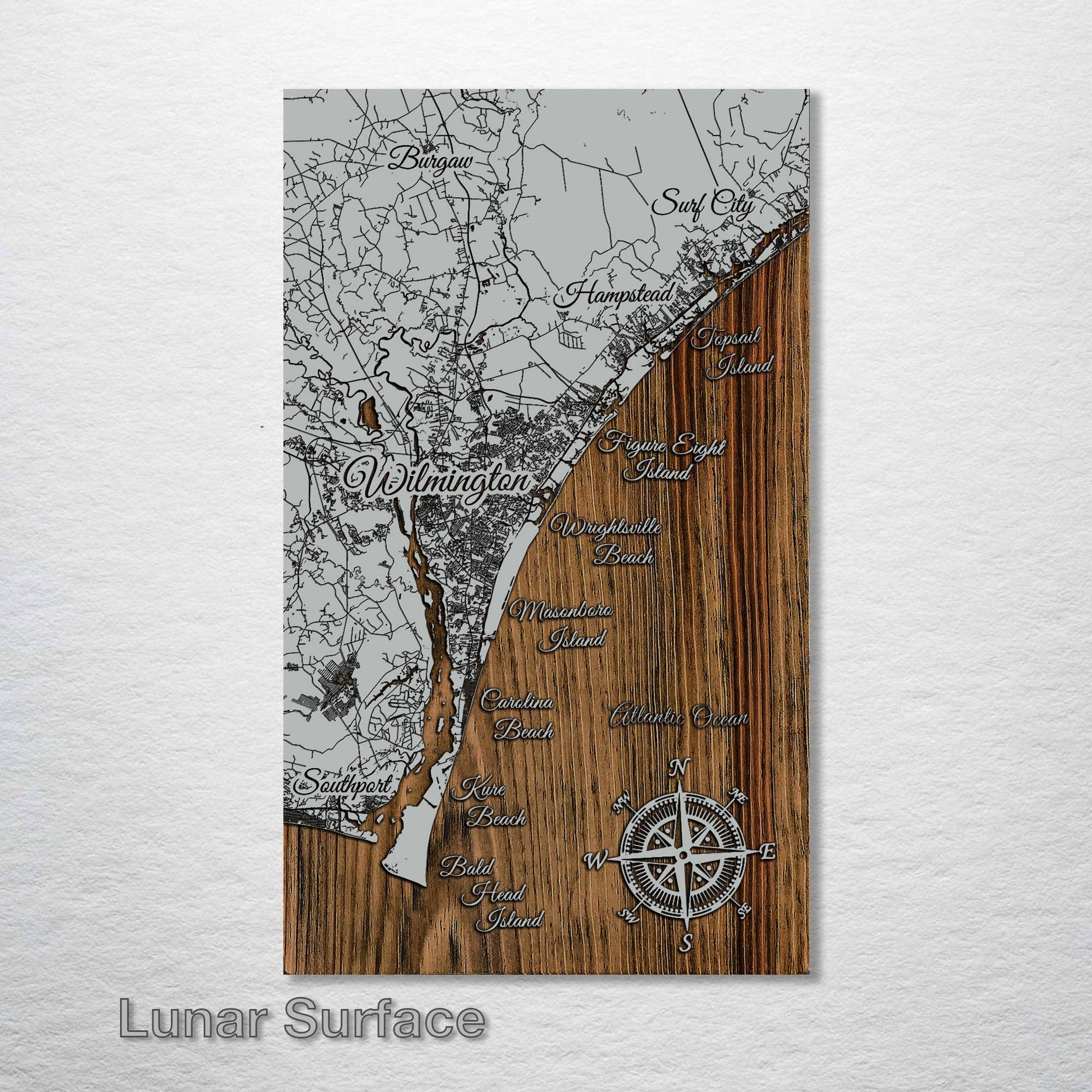 Fire & Pine – Mapa por atacado – Carolina do Norte: Wilmington Beaches Area Mapa1