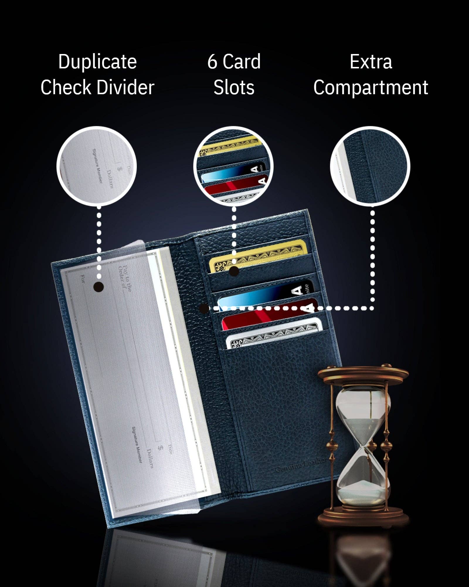 Access Denied Accessories - Wholesale Wallet - Unisex - Genuine Leather Checkbook Cover For Women &Men RFID Blocking74