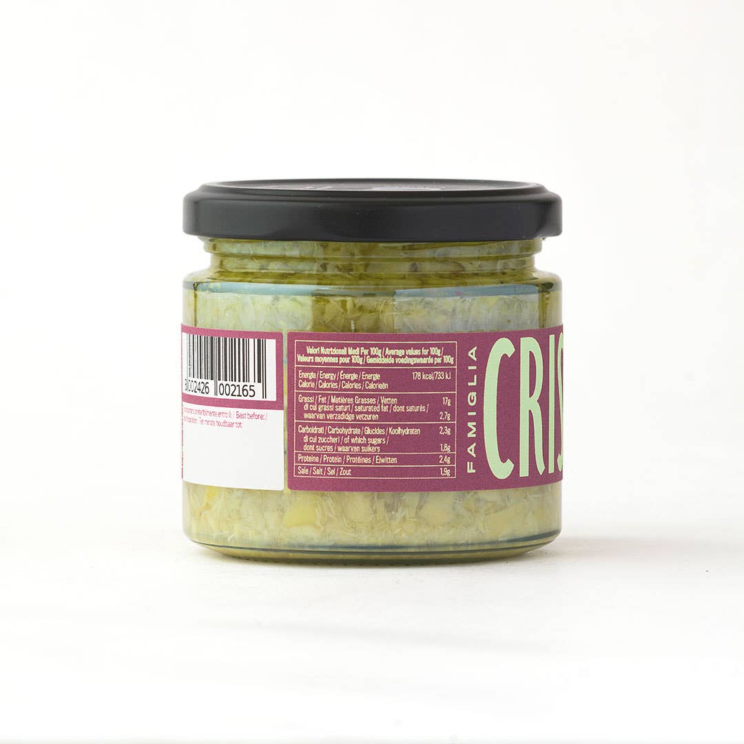 Famiglia Crispino - Wholesale Pesto - BRUSCHETTA ARTICHOKES - 190g - 100% ITALIAN - SPREADS IN EVO2