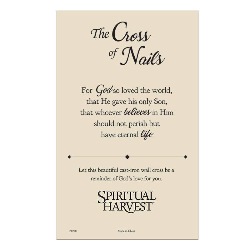 Faithworks by Creative Brands - Wholesale Wall Cross - The Cross of Nails Cross2