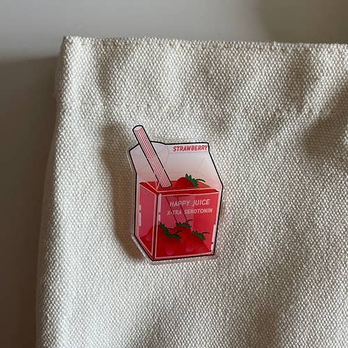 Happy Juice Box Brosche für den Großhandel von The Juice Box Club