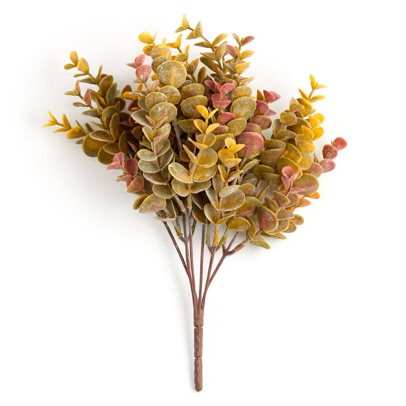 Factory Direct Craft - Wholesale Artificial Plant - 12" Autumn Mix Eucalyptus Bush for Indoors and Outdoors3