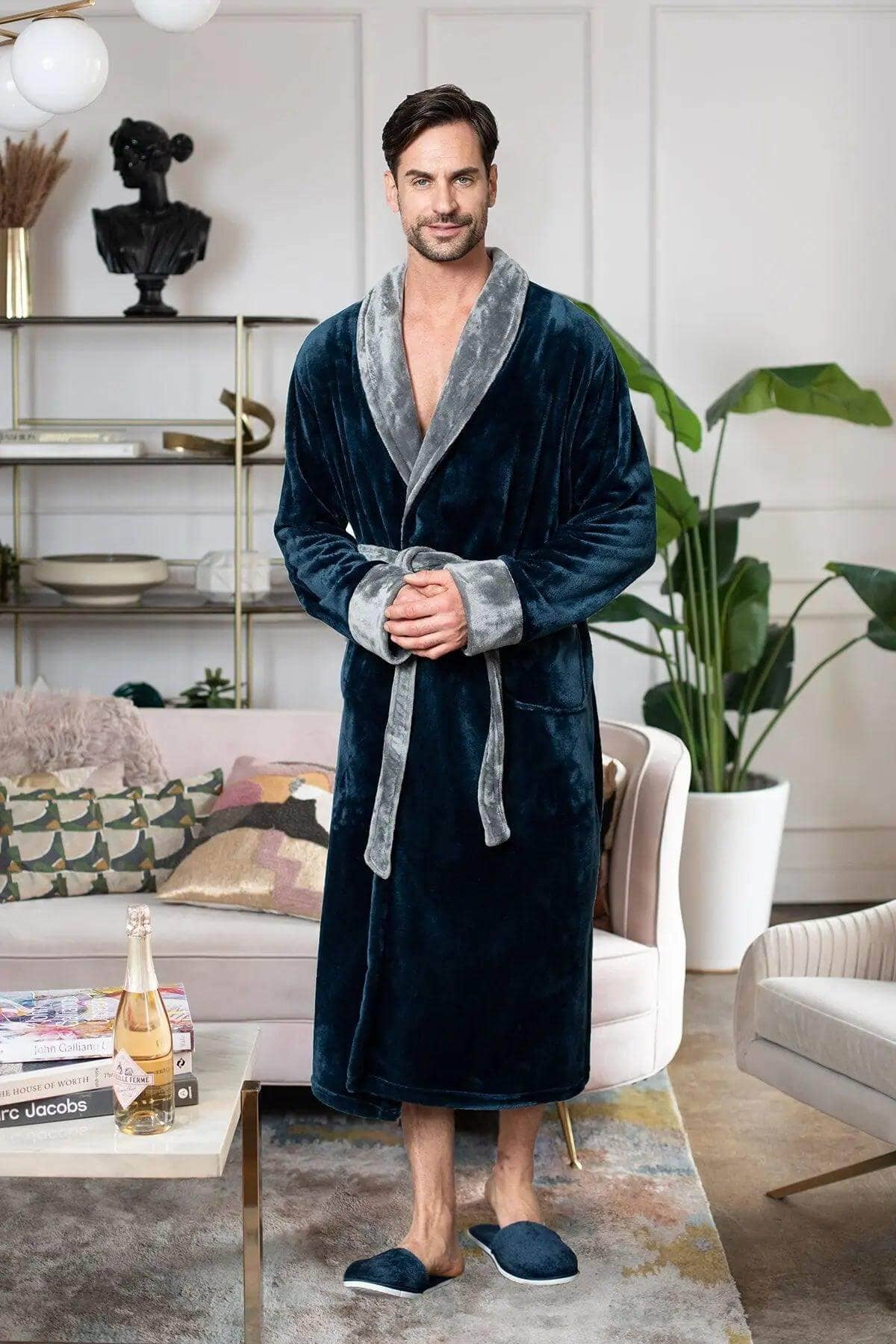 Lotus Linen - Wholesale Robe - Men's - Cozy Mens Plush Robes – Built for Comfort, Designed to Last7
