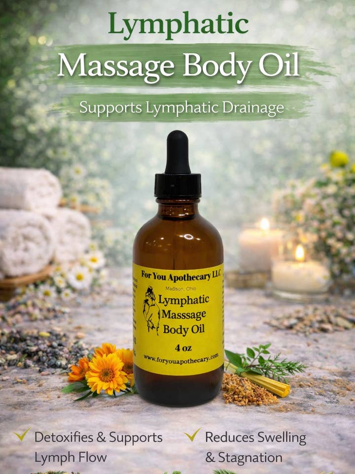 Lymphatic Massage Body Oil for wholesale by For You Apothecary LLC