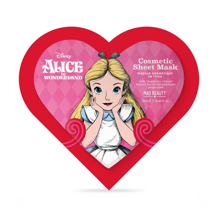 Maschera in tessuto cosmetica Mad Beauty Disney Alice nel Paese delle Meraviglie per la vendita all'ingrosso da parte di Mad Beauty