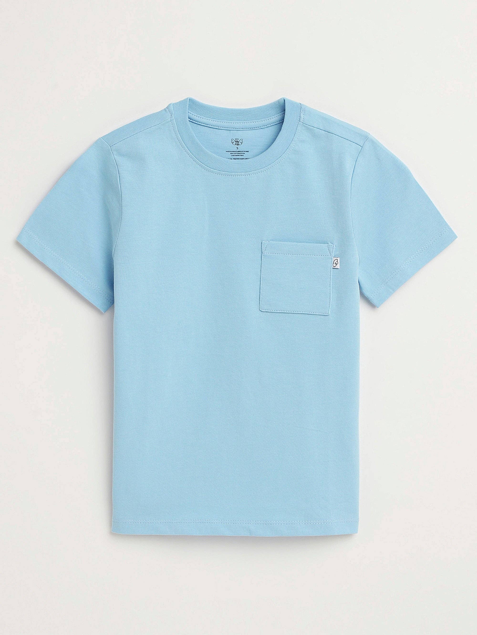 Holy Pals - Vente T-shirt – enfant - T-shirt à manches courtes avec poche de prière bleue en coton0