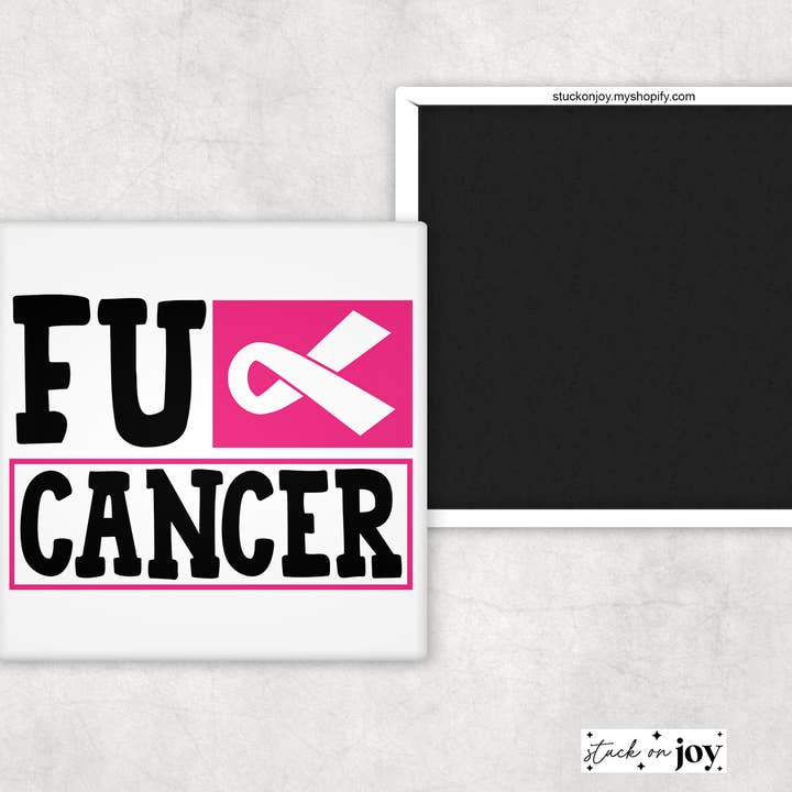 QUE SE LIXE O CANCRO - ÍMAN DE CONSCIENCIALIZAÇÃO DO CANCRO DA MAMA por atacado de Stuck On Joy