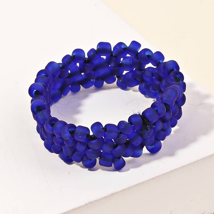 Seed Beaded Stretch Ring for wholesale by Anarchy Street