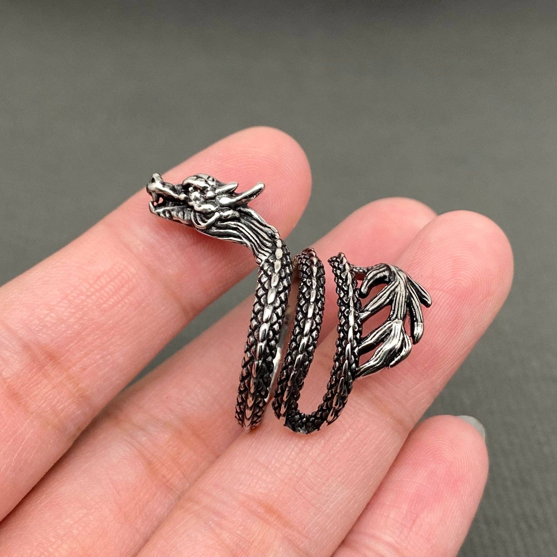 Mio Queena - Wholesale Signet Ring - Chinese Dragon Men's Stainless Steel Ring - MJ/MR0