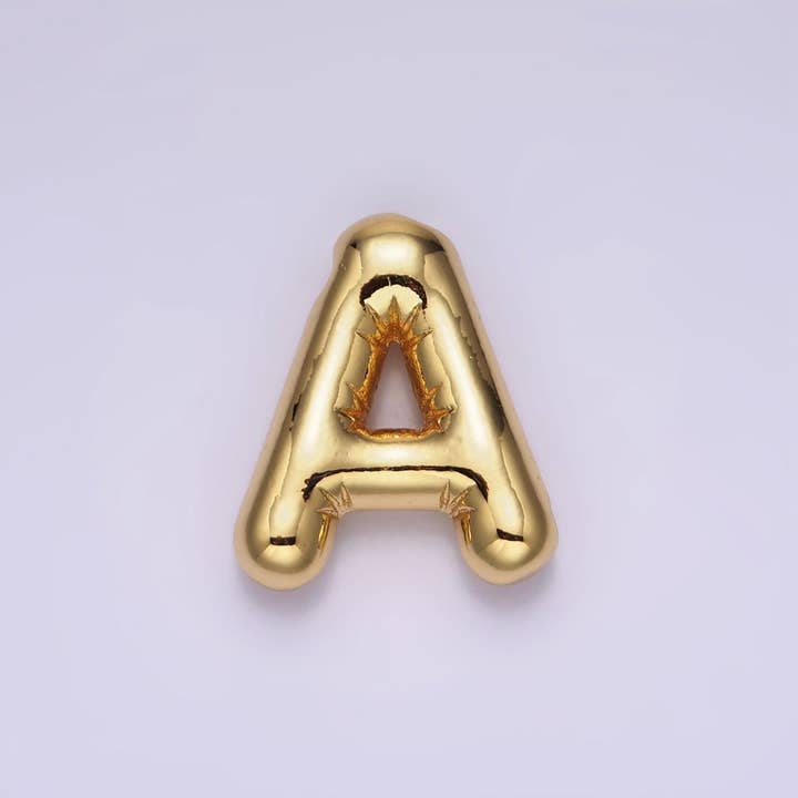 Aim Eternal - Wholesale Individual charm/pendant - 14K Gold Filled 20mm Chubby Balloon Initial Letter Pendant | A1067-A1079