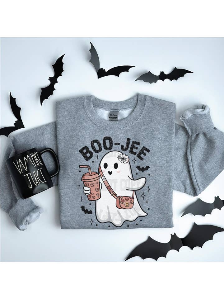 NVC Ecommerce LLC - Wholesale Graphic Sweatshirt - Women's - Boo-Jee Shirt, Halloween Ghost T-Shirt, Cute Boo-Jee Ghost
