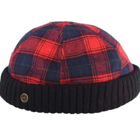 The New Yorker Cap – Red Tartan – Kids for wholesale by Fallen Broken Street