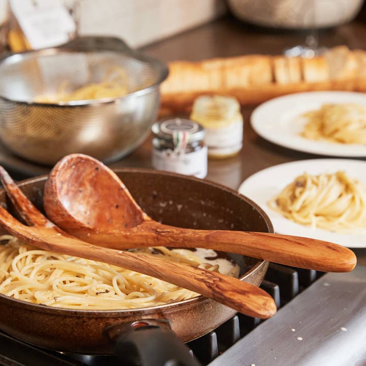 Verve Culture - Wholesale Ladle - Italian Olivewood Soup and Pasta Ladle5