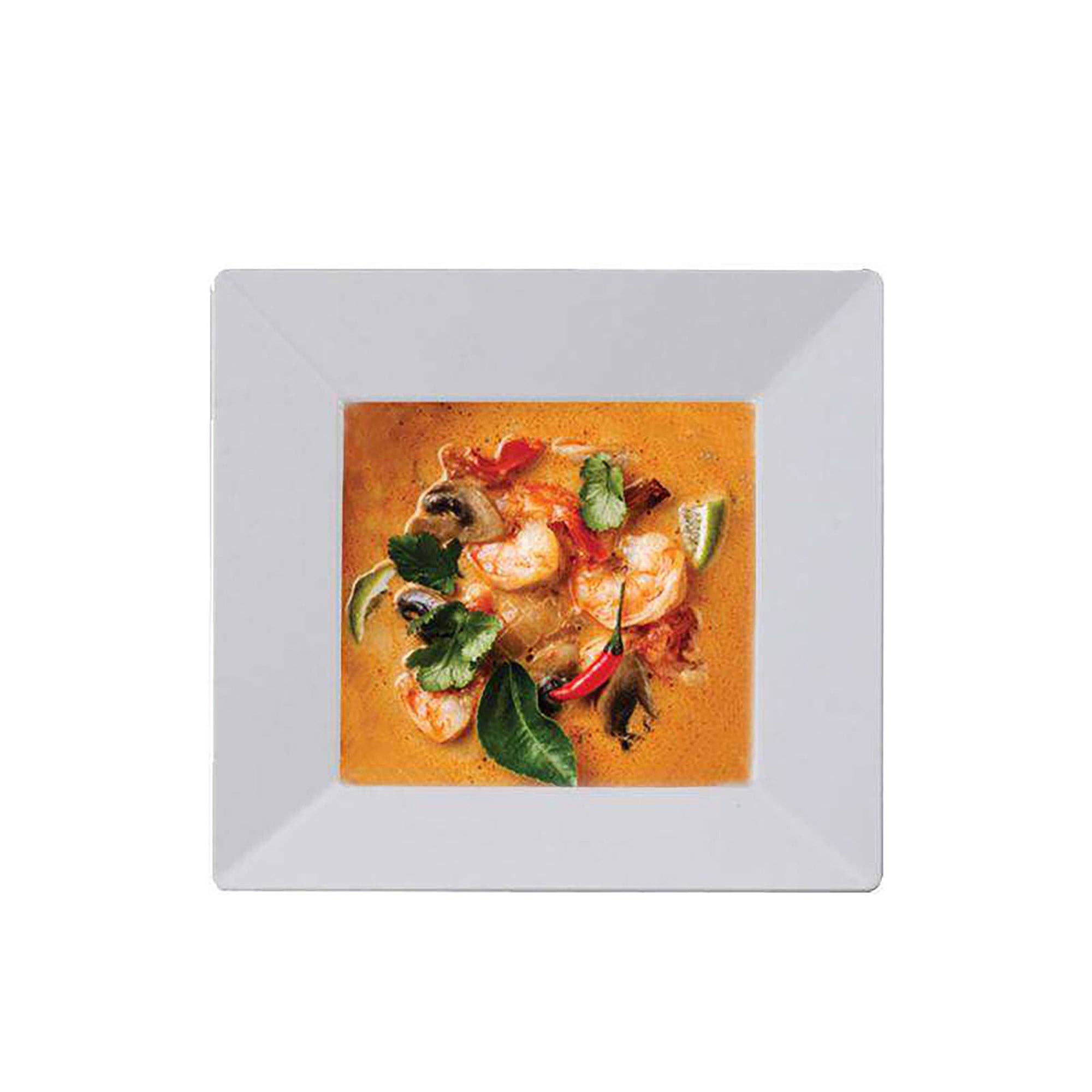 Smarty had a Party - Wholesale Disposable Plate - 12 oz. White Square Plastic Soup Bowls - 10 pcs2