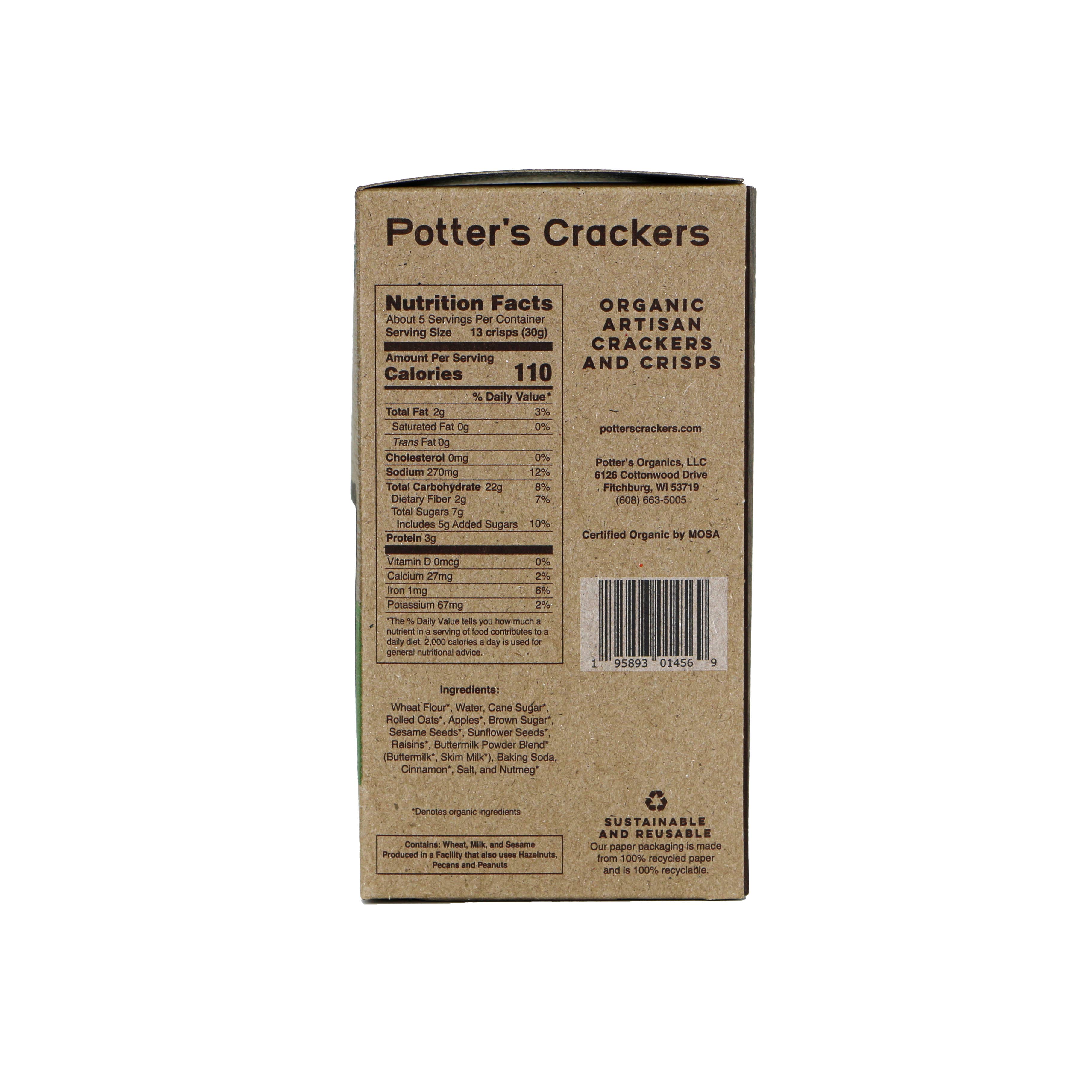 Potter’s Crackers - Wholesale Krokante deegwaren - Potter's Crackers Biologische appelchips3