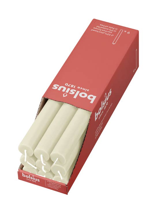 Shine Rustique Bougie de Table 270/23 Boîte 9 Soft Pearl pour la vente par Sfeerpunt