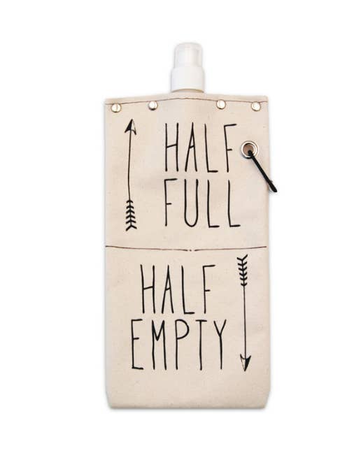 Half Full Half Empty Canteen for Wine & Water (25oz) for wholesale by CapaBunga®