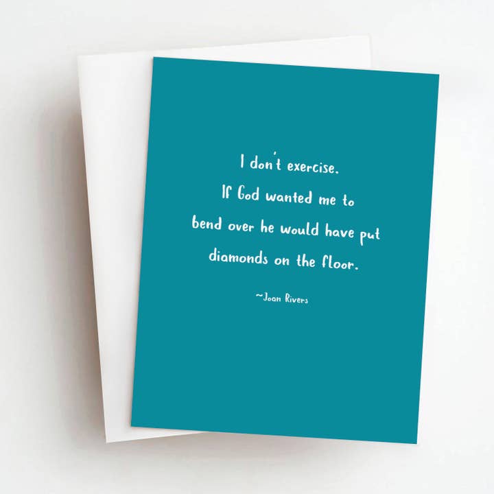 Joan Rivers Diamonds Funny Everyday Greeting Card for wholesale by Skel & Co