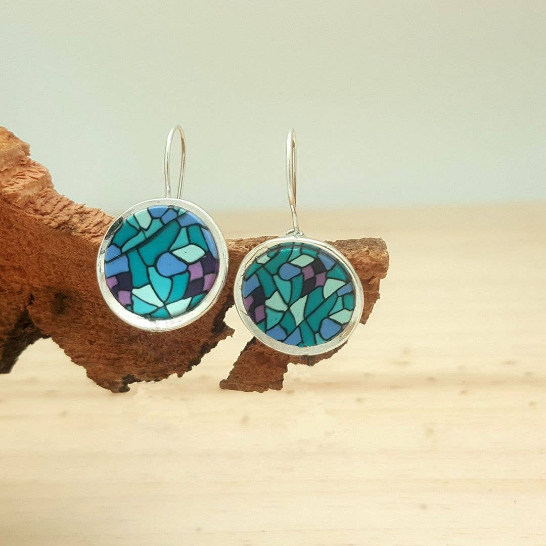 PASTACUITA – wholesale Hängande örhängen – Modernistiska runda örhängen med hake, i Barcelona-stil7