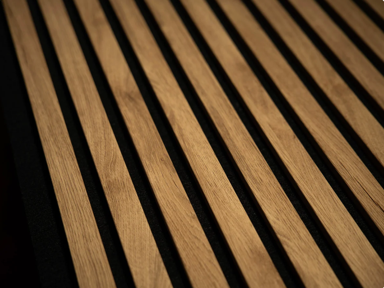 Walloro Luxury Embossed Wallpaper - Wholesale Decoratief paneel - Tan Oak akoestisch wandpaneel | natuurlijke houten latten geluidsabsorberende panelen4