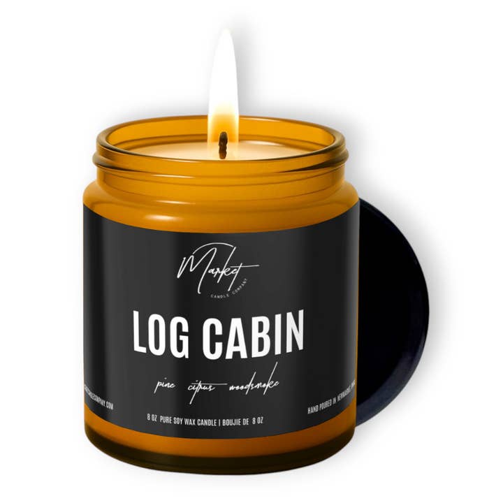 LOG CABIN SOY WAX CANDLE for wholesale by Market Candle Company