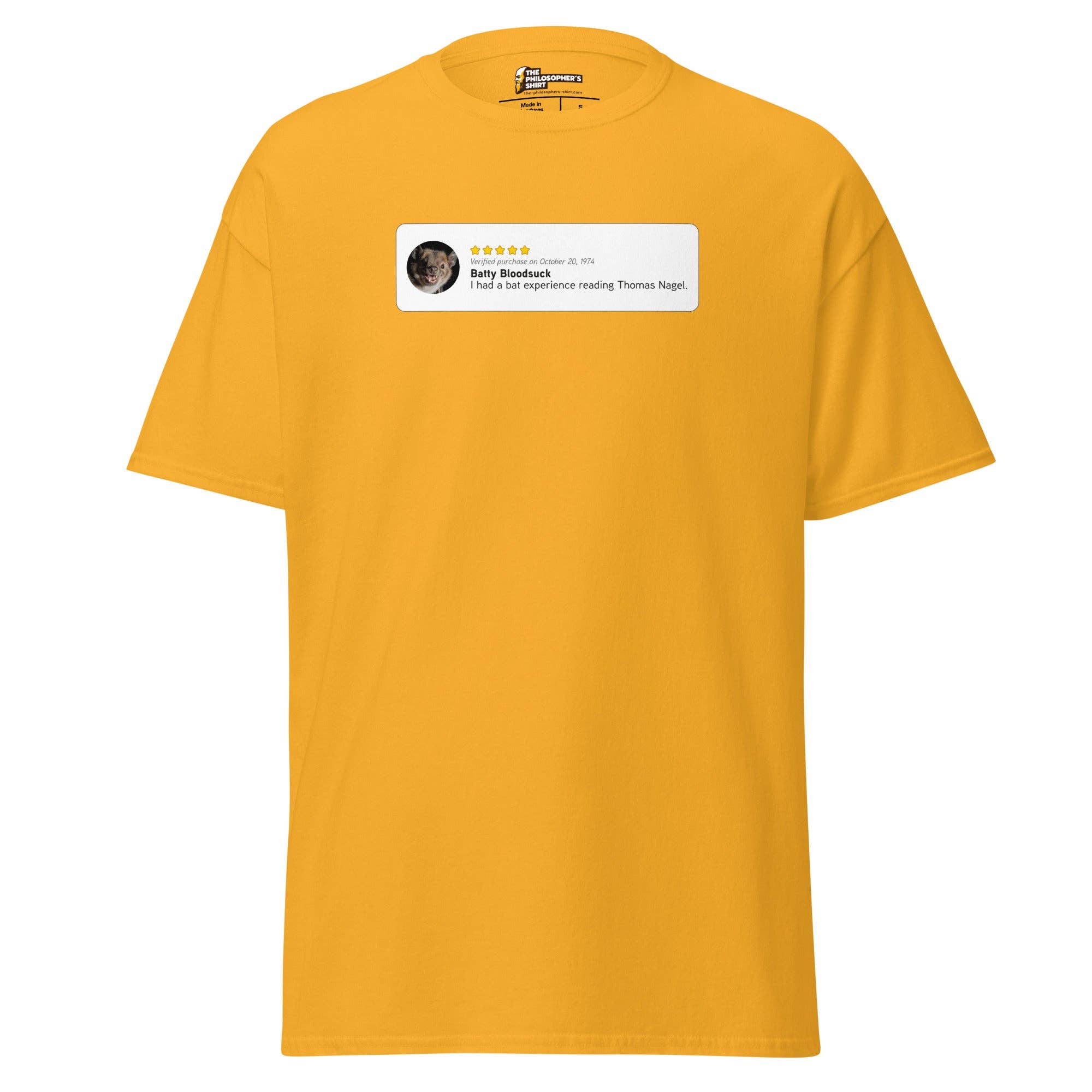 The Philosopher's Shirt - Wholesale Screen Printed T-Shirt - Unisex - Thomas Nagel: Bat Experience - Unisex Classic T-Shirt5