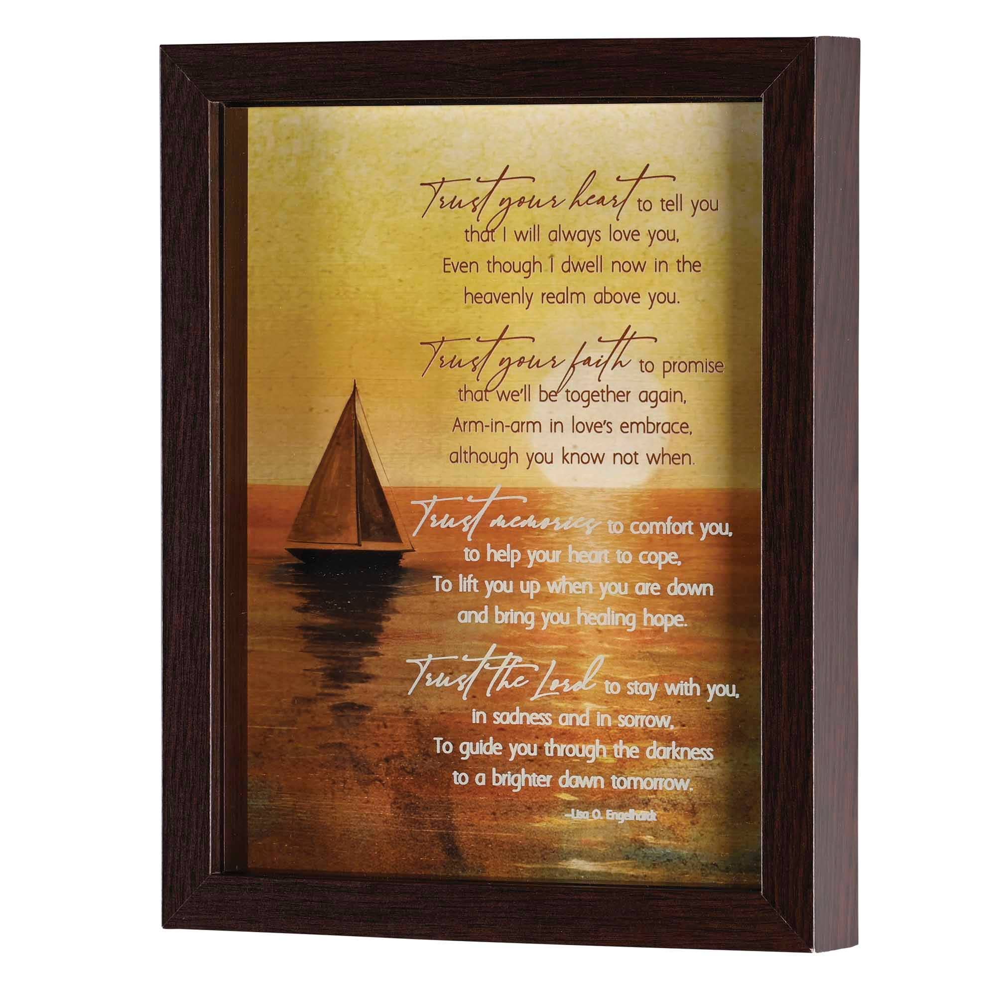 Magnolia – wholesale Decorative tabletop object – Framed Art Trust Your Heart 8x102