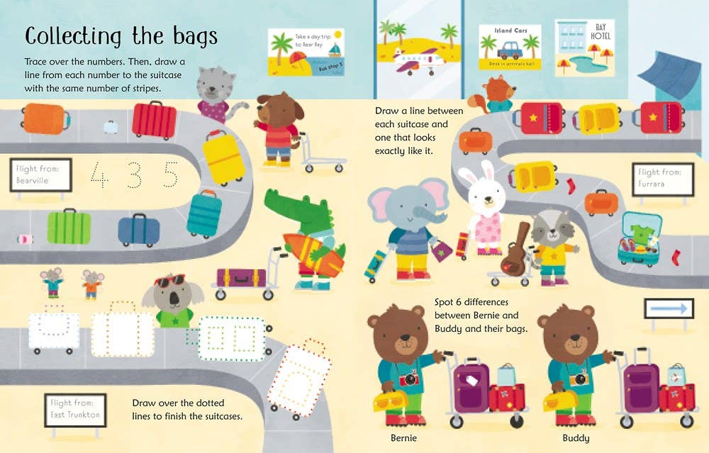 HarperCollins - Wholesale Coloring & Activity Book - Kids & Baby - Wipe-Clean Airport Activities : Usborne3