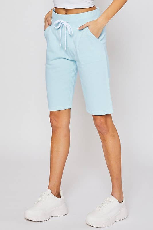 Vanilla Monkey - Wholesale Shorts - Women's - Basic Fleece Bermuda Shorts With Slit0