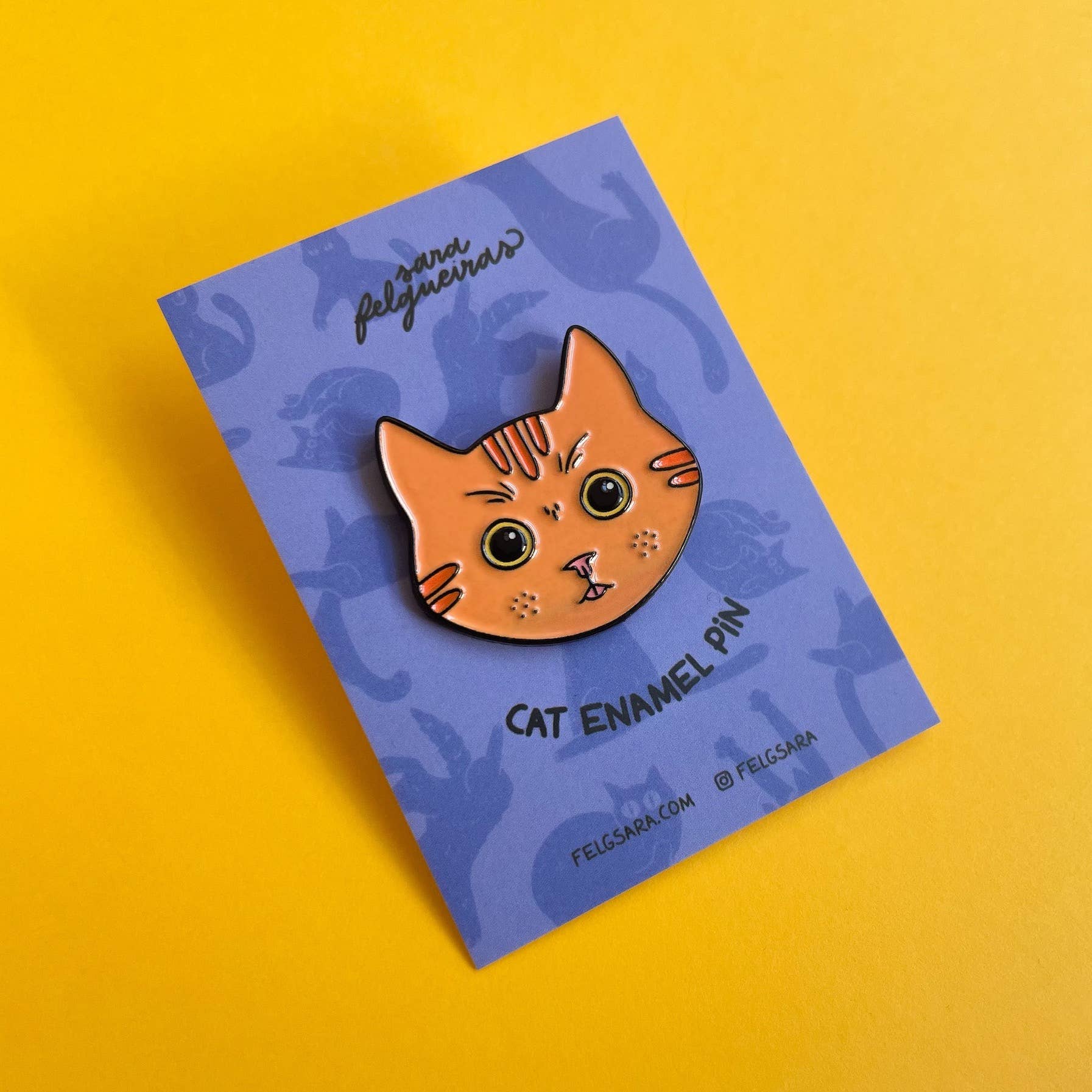 felgsara - Wholesale Lapel Pin/Button - "Orange Cat" Enamel Pin1