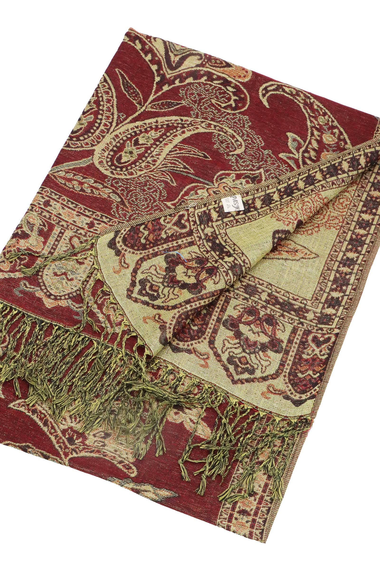 Assorted Paisley Vineyard Metallic Twist Pashmina Shawl for wholesale on Faire6