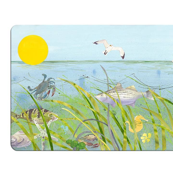 Planche à découper magnifiques nageurs pour la vente par Liz Lind Editions