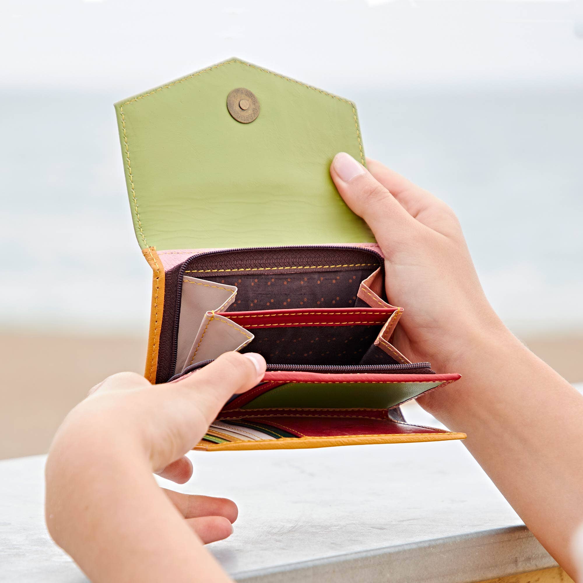 The Paper High Gift Company Limited - Wholesale Wallet - Women's - Recycled Multicoloured Leather Purse - Handmade1