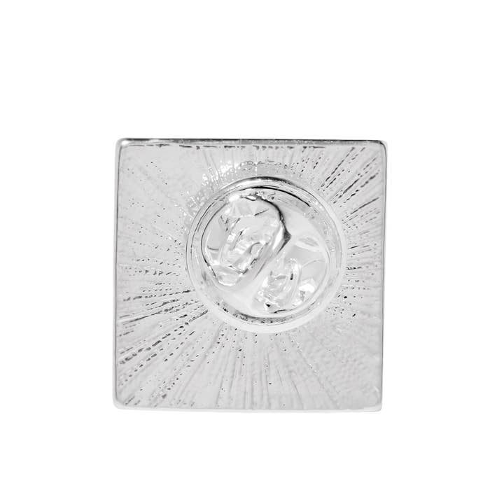 The Awareness Company - Wholesale Lapel Pin/Button - Silver Square My Pronouns Are Ask Me Pins