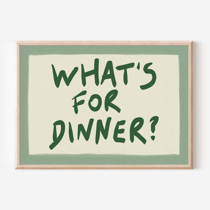 What's For Dinner Print for wholesale by byKHAY