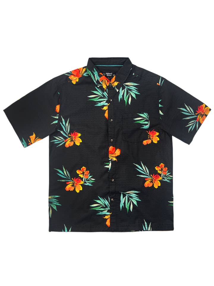 Herren Hawaiianische Hemden Gewebte Hemden mit Knopfleiste --CAICOS für den Großhandel von Islandhaze