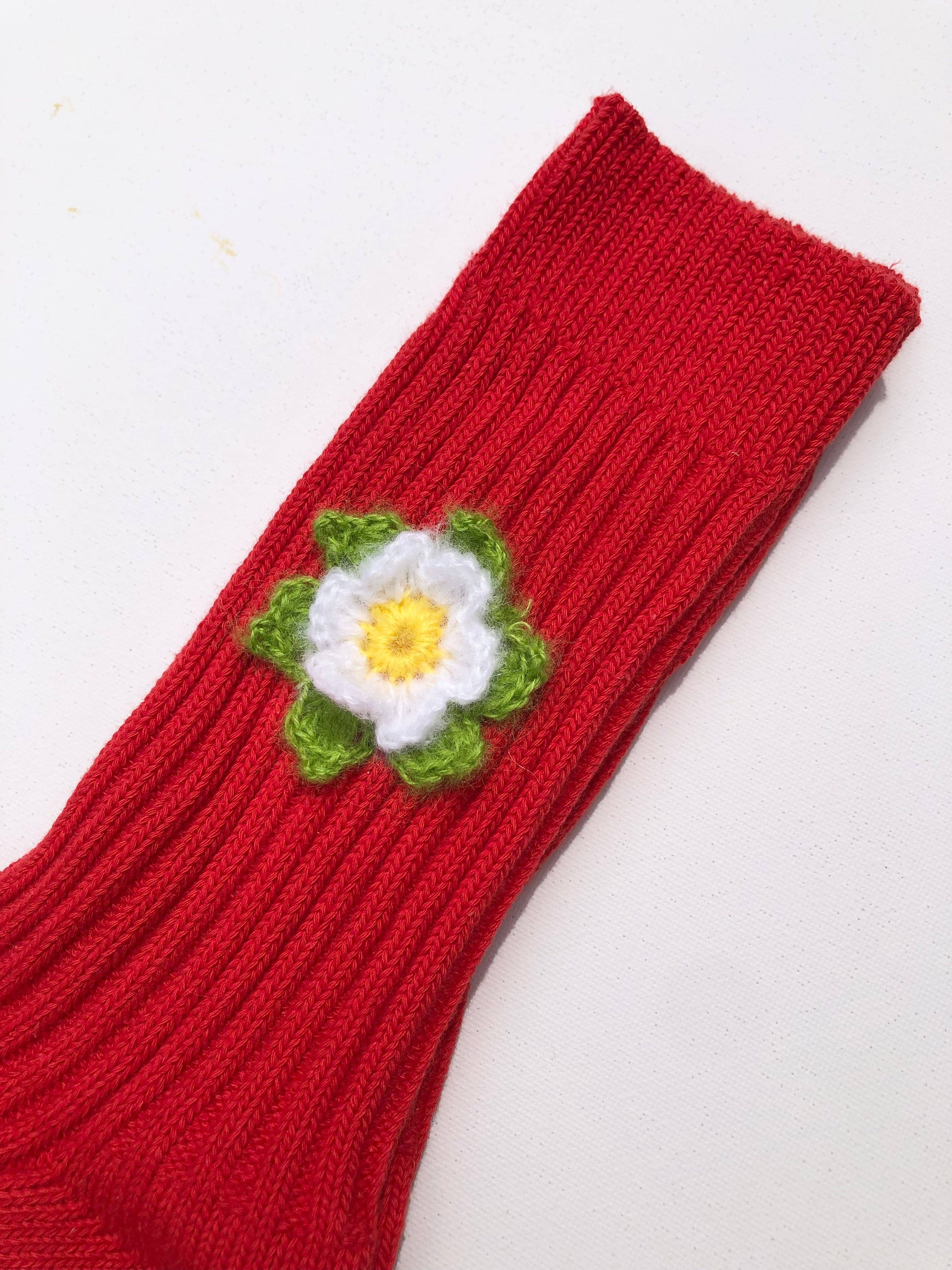 Billy Bamboo - Wholesale Socks - Women's - CROCHET DAFFODILS COTTON SOCKS12