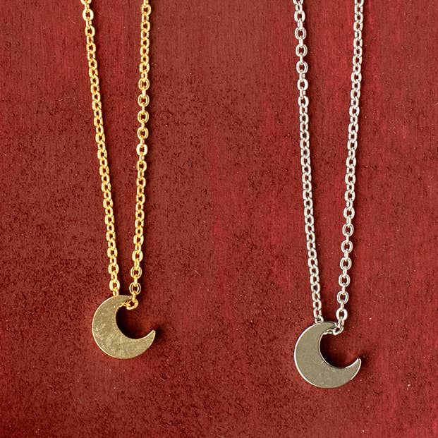 Moon Bead Simple Dainty Charm Necklace Celestial Gift Giving for wholesale by Rebecca Accessories LLC