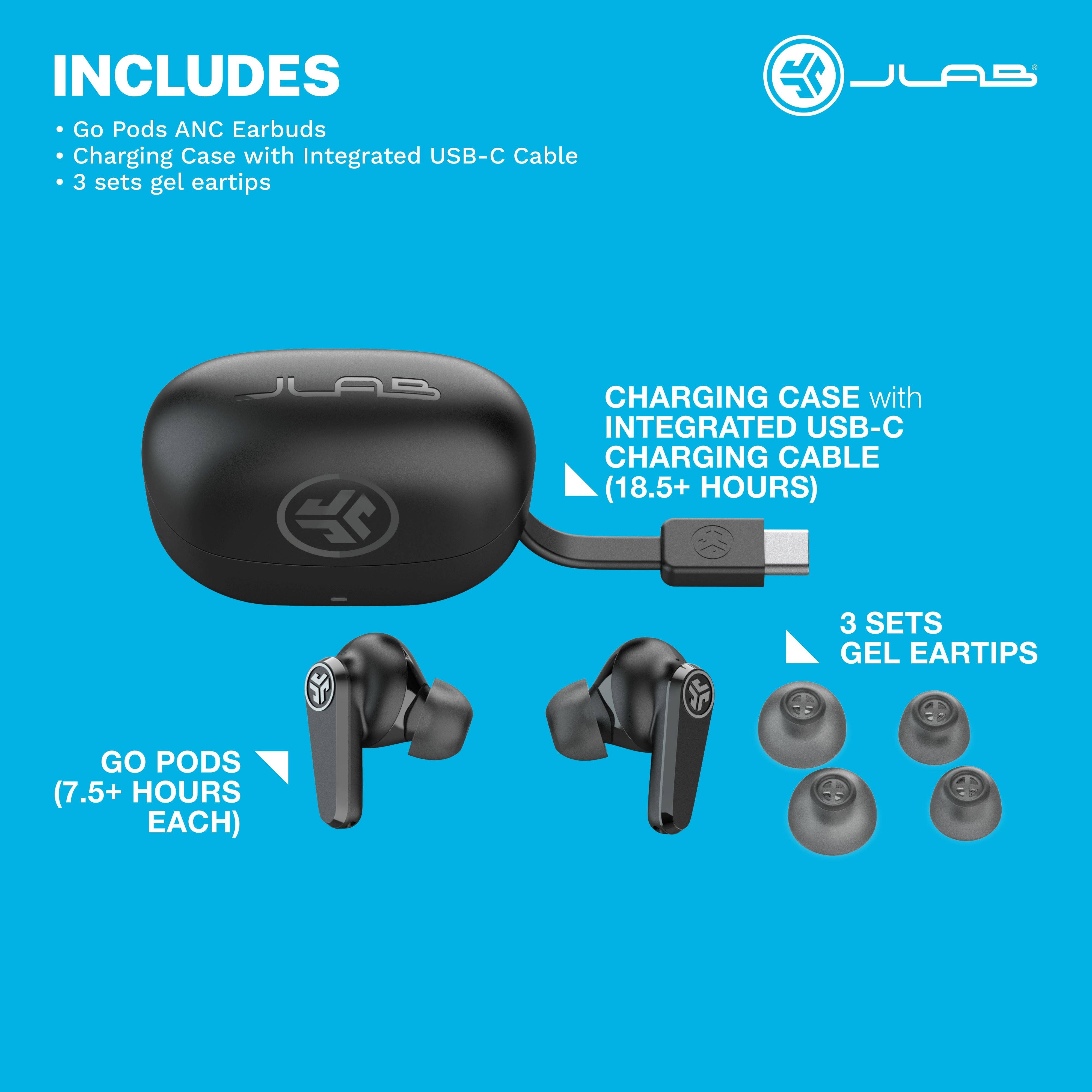 Jlab - Wholesale Headphones - JLab Go Pods ANC True Wireless Earbuds9