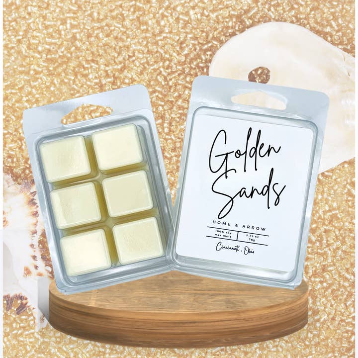 Golden Sands 100% Soy Wax Melt for wholesale by Home & Arrow