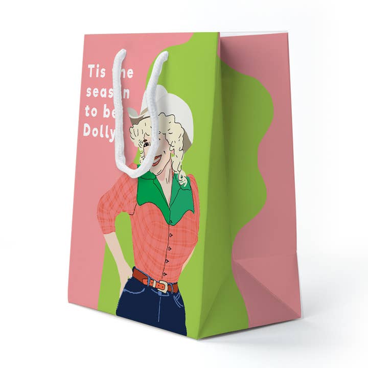 Drawn Goods - Wholesale Gift Bag - Tis the season to be Dolly Christmas Dolly Parton Gift Bag0