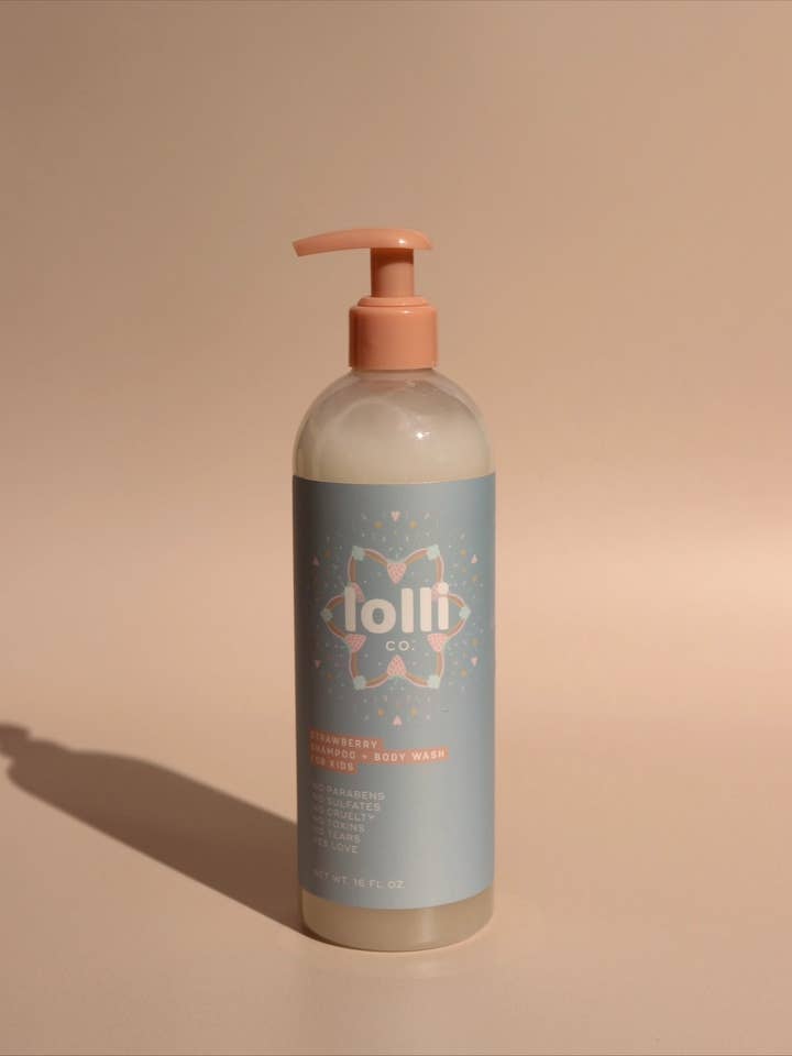 Strawberry Shampoo + Body Wash for wholesale by Lolli Co.