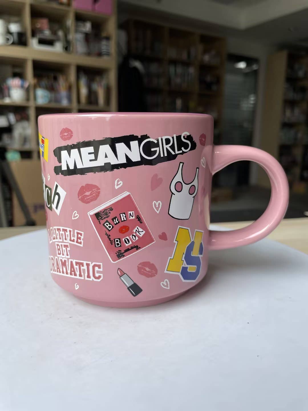 Silver Buffalo - Wholesale Coffee Mug - Mean Girls Pink 13oz Single Stackable Ceramic Mug1