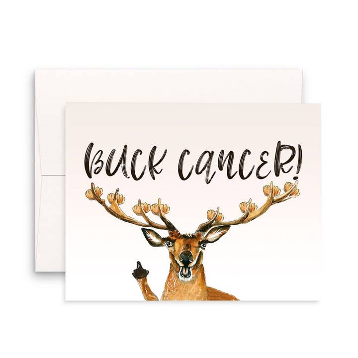 Liyana Studio – wholesale Sympathy card – Buck Cancer - Funny Sympathy Card