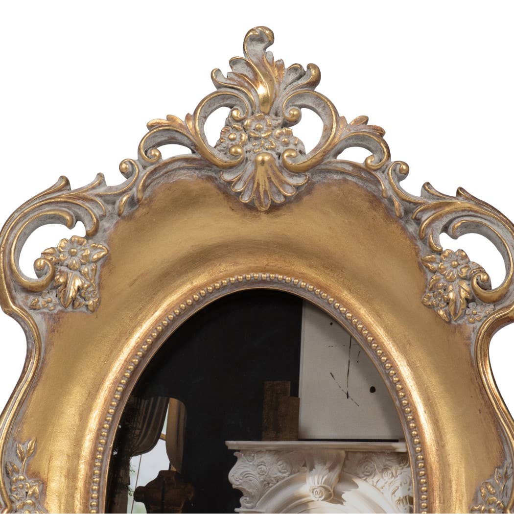 Sagebrook Home - Wholesale Picture Frame - Photo Frame - Gold Resin Decorative Baroque Oval, 4x6 in.7