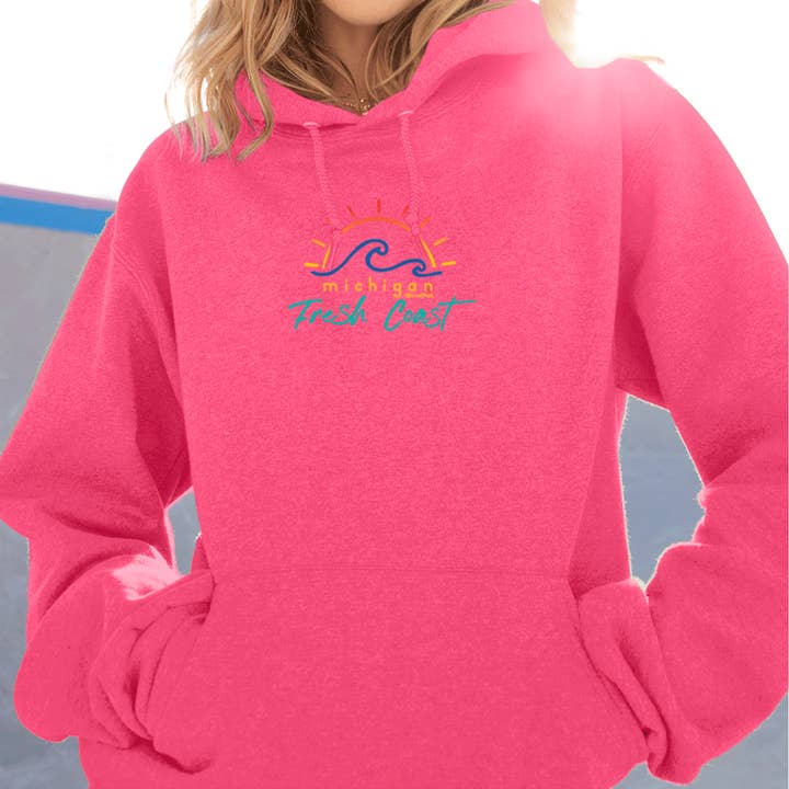 LIVNFRESH - Wholesale Hoodie - Women's - "Sunshine On The Fresh Coast" Relaxed Fit Classic Hoodie3