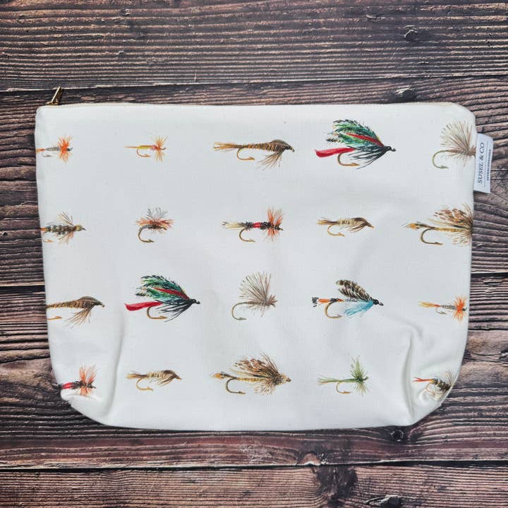 Fishing Flies - Wash Bag for wholesale by Susel & Co