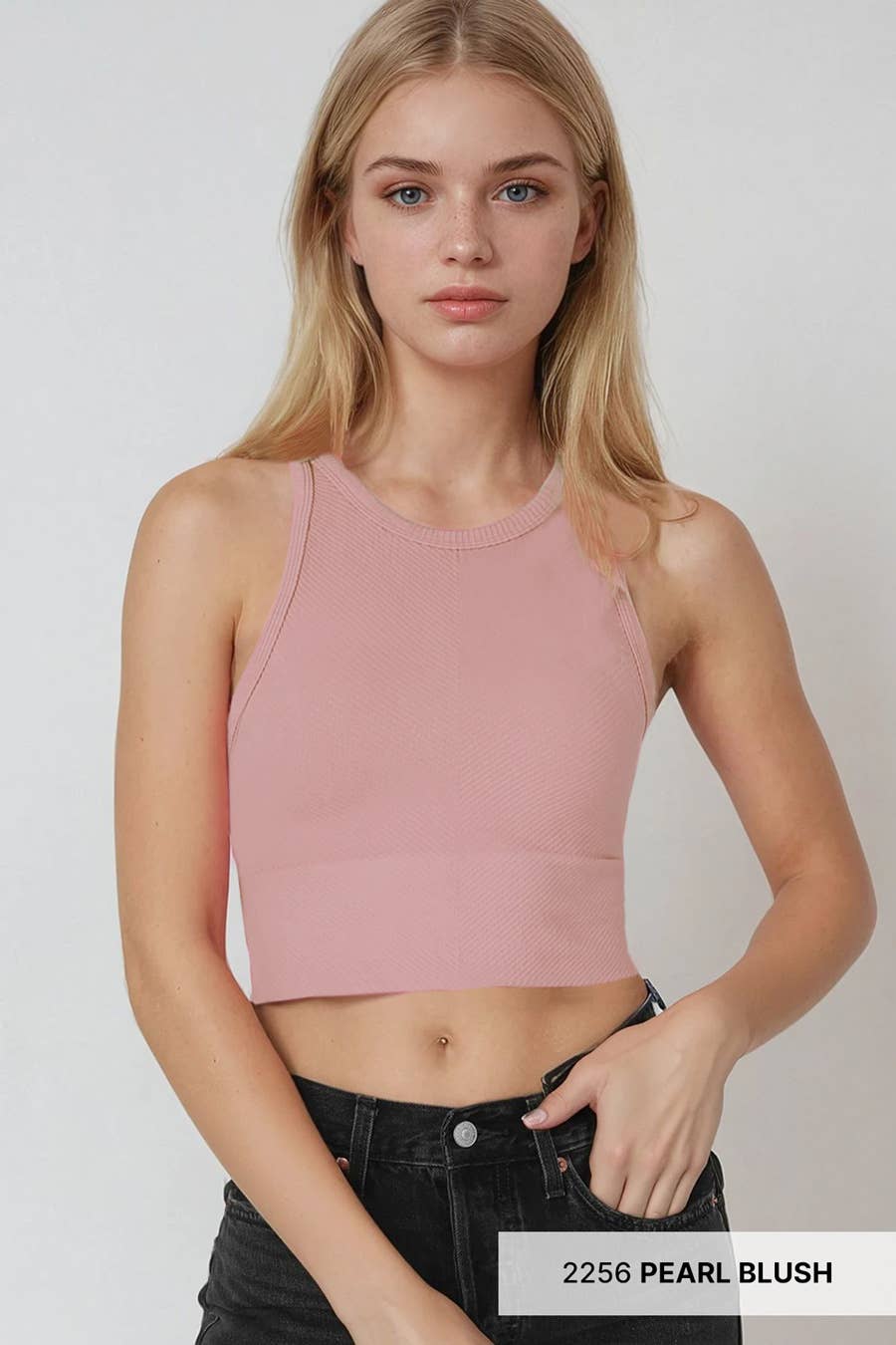 NIKIBIKI - Wholesale Knit Top - Women's - NS7933 - Chevron Highneck Crop Top5