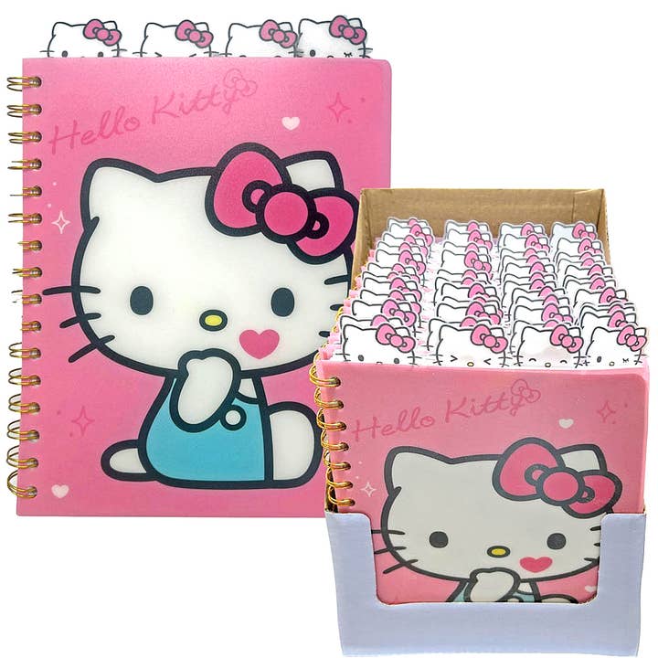 Hello Kitty 4 Tabbed Spiral Journal for wholesale by Paperdoll