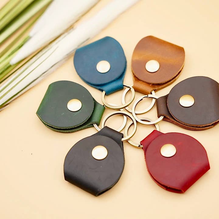 American Leather Goods - Wholesale Keychain - Unisex - Leather Guitar Pick Holder and Keychain Organizer7